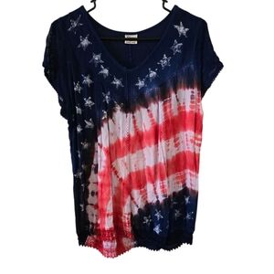 Advance Apparels XL Stars And Stripes Short Sleeve Shirt